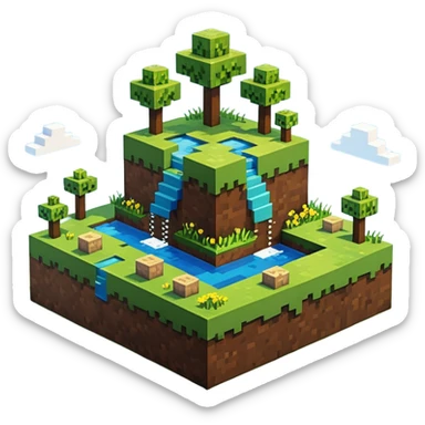 Minecraft but in minecraft sticker