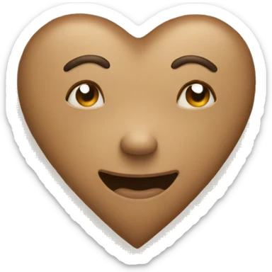 Light brown heart  sticker