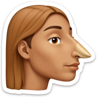 Side profile of nose without a face sticker