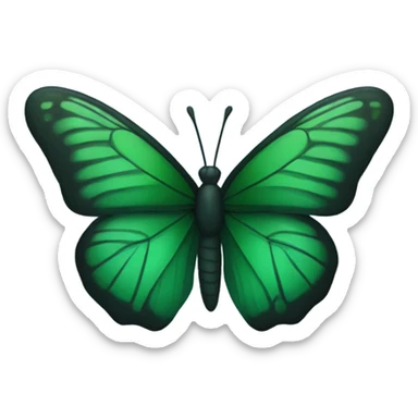 dark green butterfly  sticker