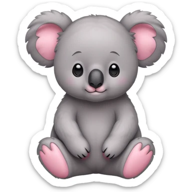 All Pink koala sticker