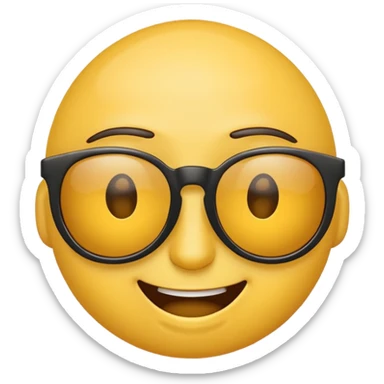Emoji pulling down sunglasses while raising an eyebrow  sticker