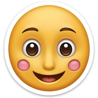 Un visage qui sourit qui se ronge le doigt et qui regarde  sticker