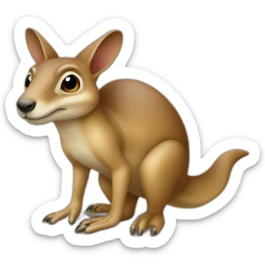 Kangourou sur tortue sticker