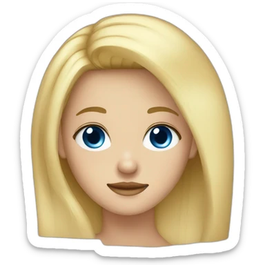  blonde hair and blue eye girl sticker