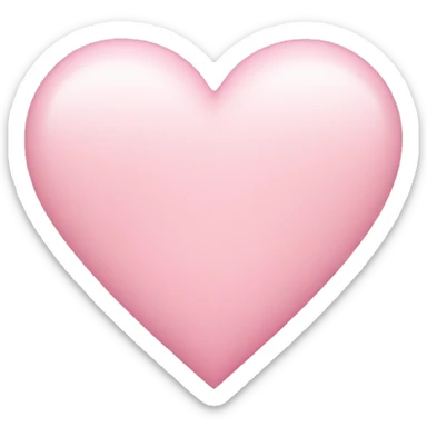 light pink heart sticker