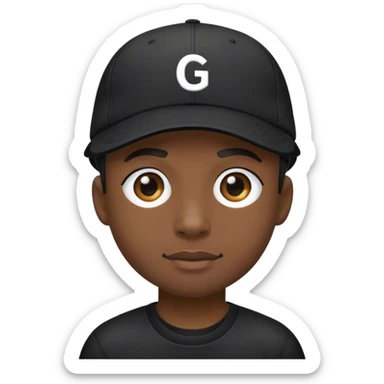 Black color ballcap with G sticker