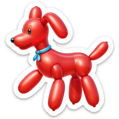 Balloon dog dancing sticker