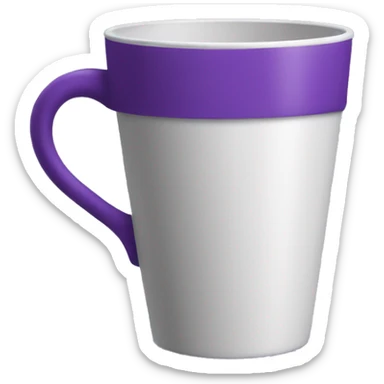 Purple cup with handle  sticker
