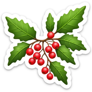 Muérdago navideño sticker