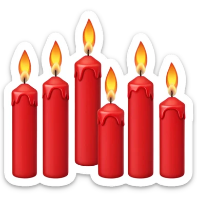 RED CANDLES sticker
