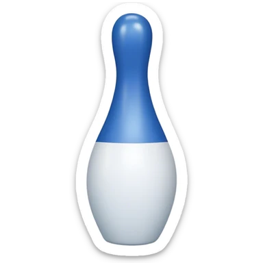Blue bowling pin sticker