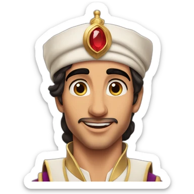 prince ali from aladdin realistic sticker