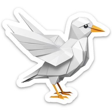 Bird origami minimalist  sticker