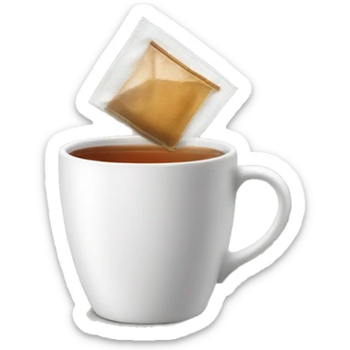 tea bag in cup sticker