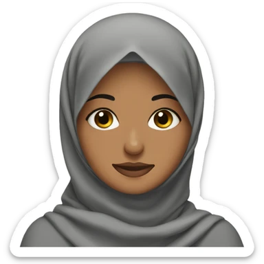 Hijabi covering half her face sticker