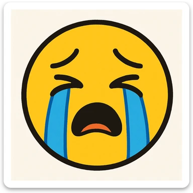 crying face emoji sticker