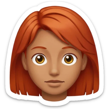 🧍🏼‍♀️ but with red hair sticker