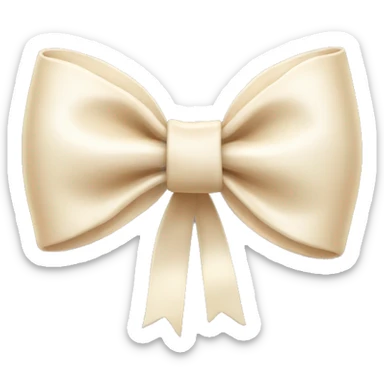 Cream bow  sticker
