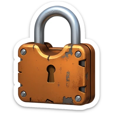 candado roto sticker