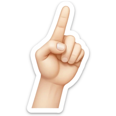 pointing finger sticker