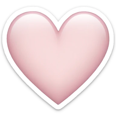 light pink heart sticker