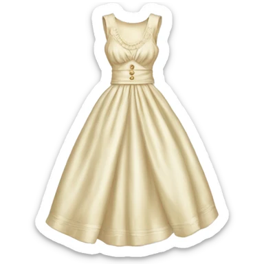 fancy vintage cream dress sticker