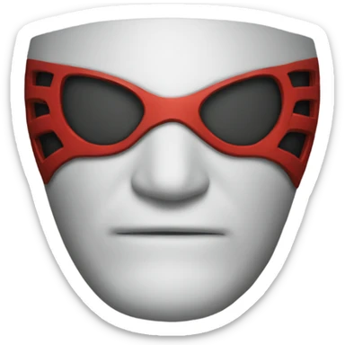 Face shot of spidermans mask sticker