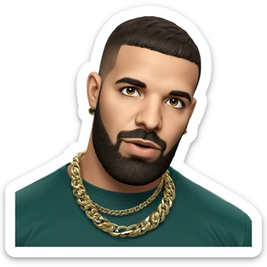 portrait of a stylish man sticker