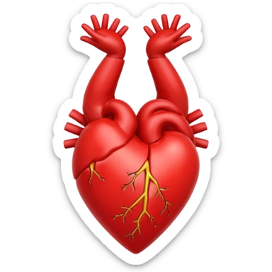 Un brazo abrazando un brazo abrazando un corazón un corazón sticker