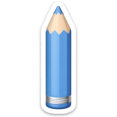 white colored pencil with a sharp tip sticker