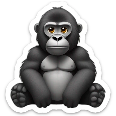 animals from felt gorilla sticker