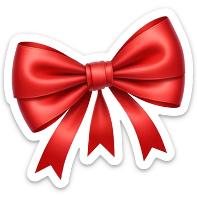 red ribbon sticker