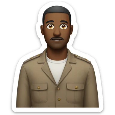 man with one thousand yard stare  sticker