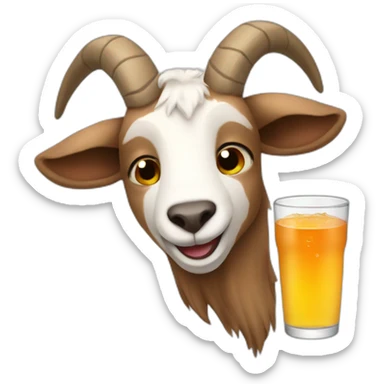 Goat drink Bear sticker