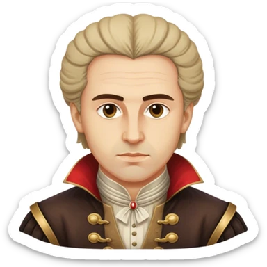 Cinematic Realistic Marko Marulić Portrait Emoji, depicted as a celebrated Croatian writer with a reflective expression and period clothing, rendered with rich textures and warm literary lighting that captures his historical influence. sticker