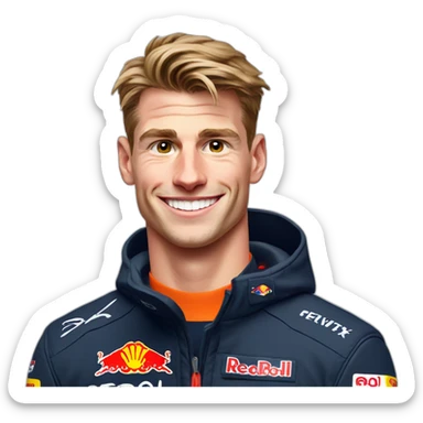 max-verstappen, f1, smile sticker