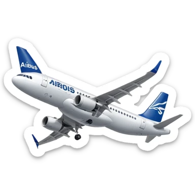 Airbus A320 of Airbus company sticker