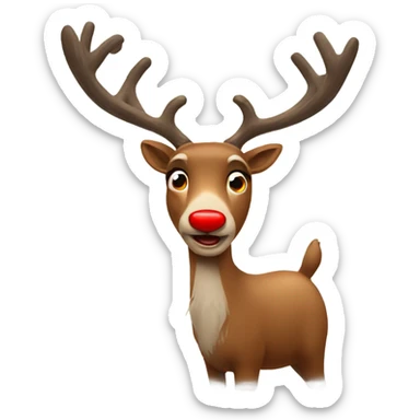 Red Nosed Reindeer sticker