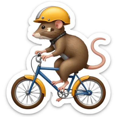 rat on bike sticker