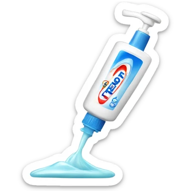 toothpaste pump bottle sticker