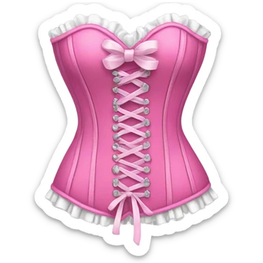 Pink corset with bows sticker