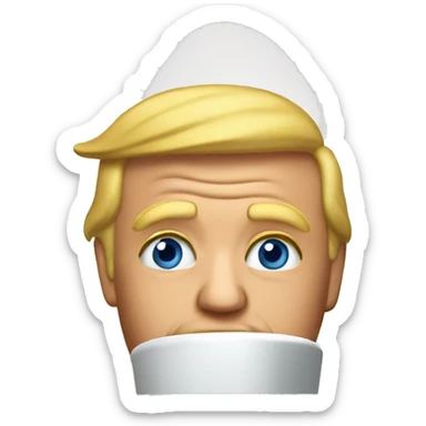 Donald trump skibidi toilet sticker