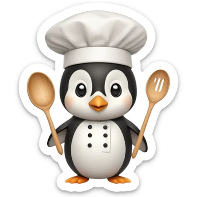 pinguin cuisinier sticker