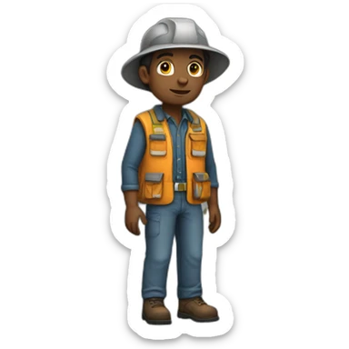 geologist full body sticker