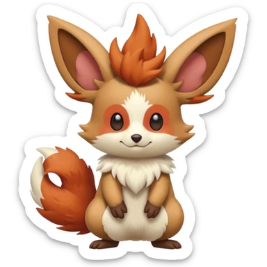 Teddiursa-Minccino-Braixen-fusion  sticker