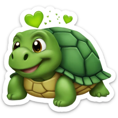 Turtle love sticker