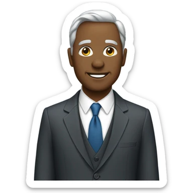 mature man in formal attire sticker
