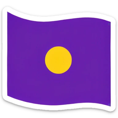 Intersex pride flag with yellow background and purple circle in the middle  sticker