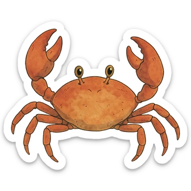 ghibli style crab sticker